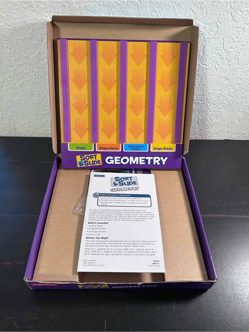 Lakeshore Sort & Slide Geometry Math Center Complete HH245 Homeschool Classroom